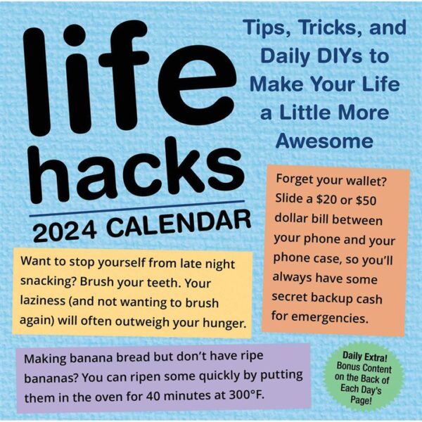 Life Hacks Desk Calendar 2024
