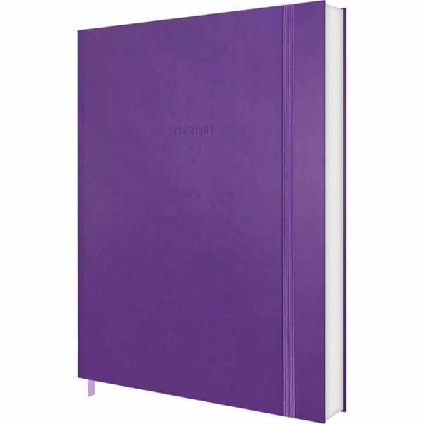 Purple Soft Touch A5 Diary 2024